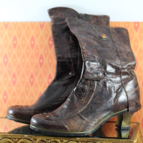 Eject Brown Leather Boots Like New - Picture 15 of 16